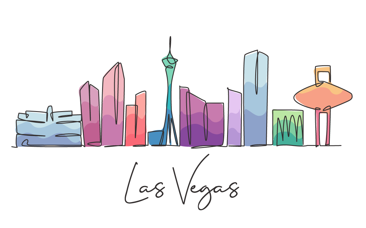 Las Vegas Skyline Vector Graphic
